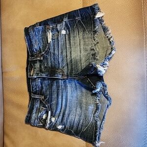 Buckle Black jean shorts